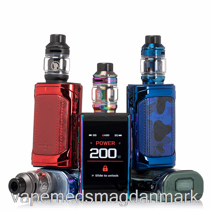 Vape Uden Nikotin Geek Vape T200 Aegis Touch Startsæt Sølv
